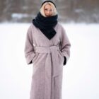 Villamantel, soe mantel, talvemantel, villane mantel, haruu, eestidisain